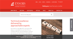 Desktop Screenshot of ensors.co.uk